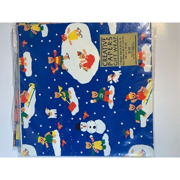 Vintage Sheet Gift Wrapping Paper-All Occasions-Assorted- 5Pks 10Sheets Total - Picture 5 of 7